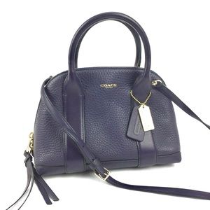 Authentic Coach PURPLE Leather Bleeker Handbag